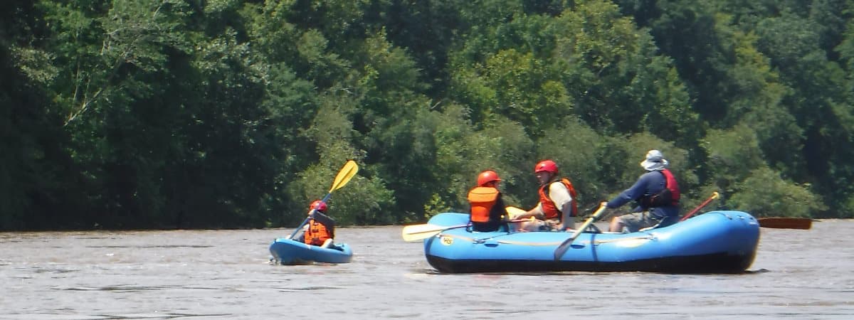 Whitewater rafting on Cape Fear River in Lillington, NC