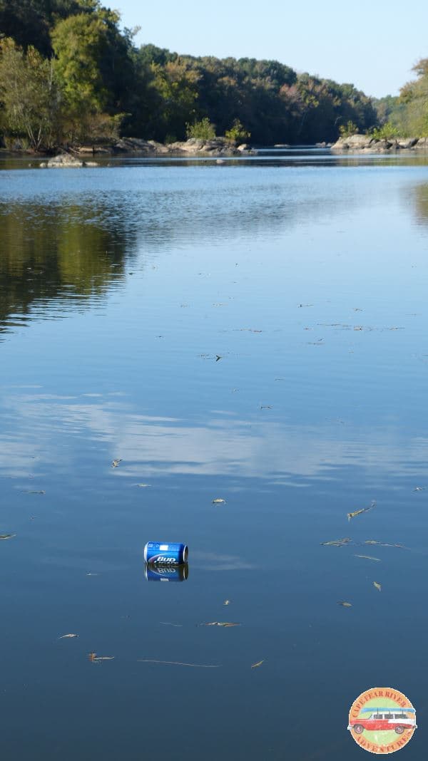Trash on the Cape Fear River