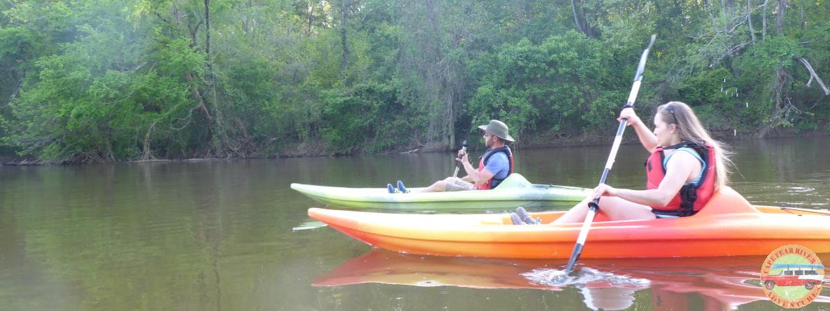 kayaking on Cape Fear River in Lillington, NC