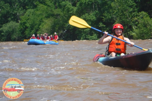whitewater kayaking and rafting on Cape Fear River in Lillington, NC