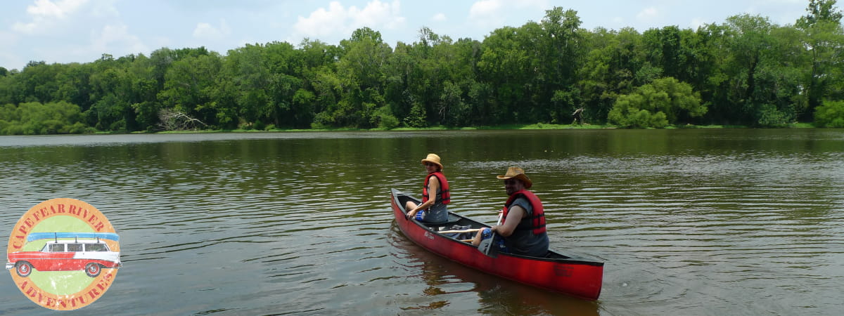 Canoe rental at Jordan Lake near Raleigh, NC