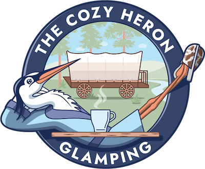 Cozy heron Glamping logo