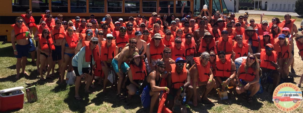 Group outing at cape fear river adventures in Lillington, NC
