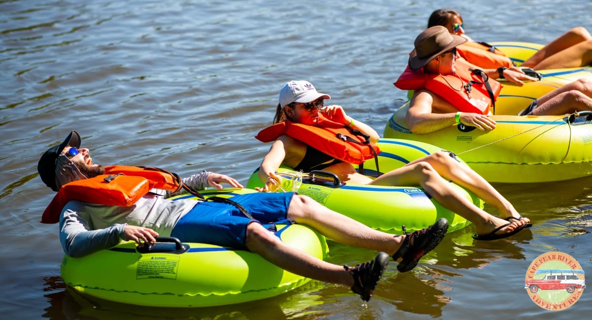 River tubing with cape fear river adventures in lillington, NC